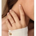 thumbnail image 2 of Dainty Stackable Three Round Shape Stone, Synthetic Opal Wedding Bridal Engagement Ring Band for her in Sterling Silver, Jewelry Gift For Her, 2 of 4