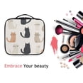 thumbnail image 6 of FORMRS Travel Makeup Bag Large Capacity Train Case Cosmetic Organizer with Adjustable Dividers, Cute Cartoon Cats, 6 of 8
