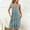 Blue, variant on ALLLIST Midi Women's Nightgown Sleeveless with Pockets Sleep Dresses Pleated Blue Floral Night Clothes Womens Sleepwear
