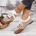 thumbnail image 6 of oqasdz Womens Casual Shoes Bow Tie Design Flat Bottom Shiny Dressy Shoes for Elegant Square Toe Party Evening Trendy Daily Wear Summer Outdoor, 6 of 7