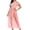 Pink, variant on Lilgiuy Women's Solid Mesh Beads Sling Irregular Split Dress Sling V-neck Dress Date Night Wedding Guest Skirt
