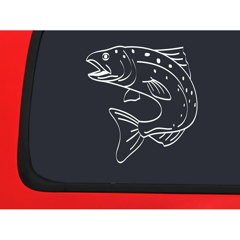 Car Sticker Bass Outline Fishing Fish Outdoors Recreation