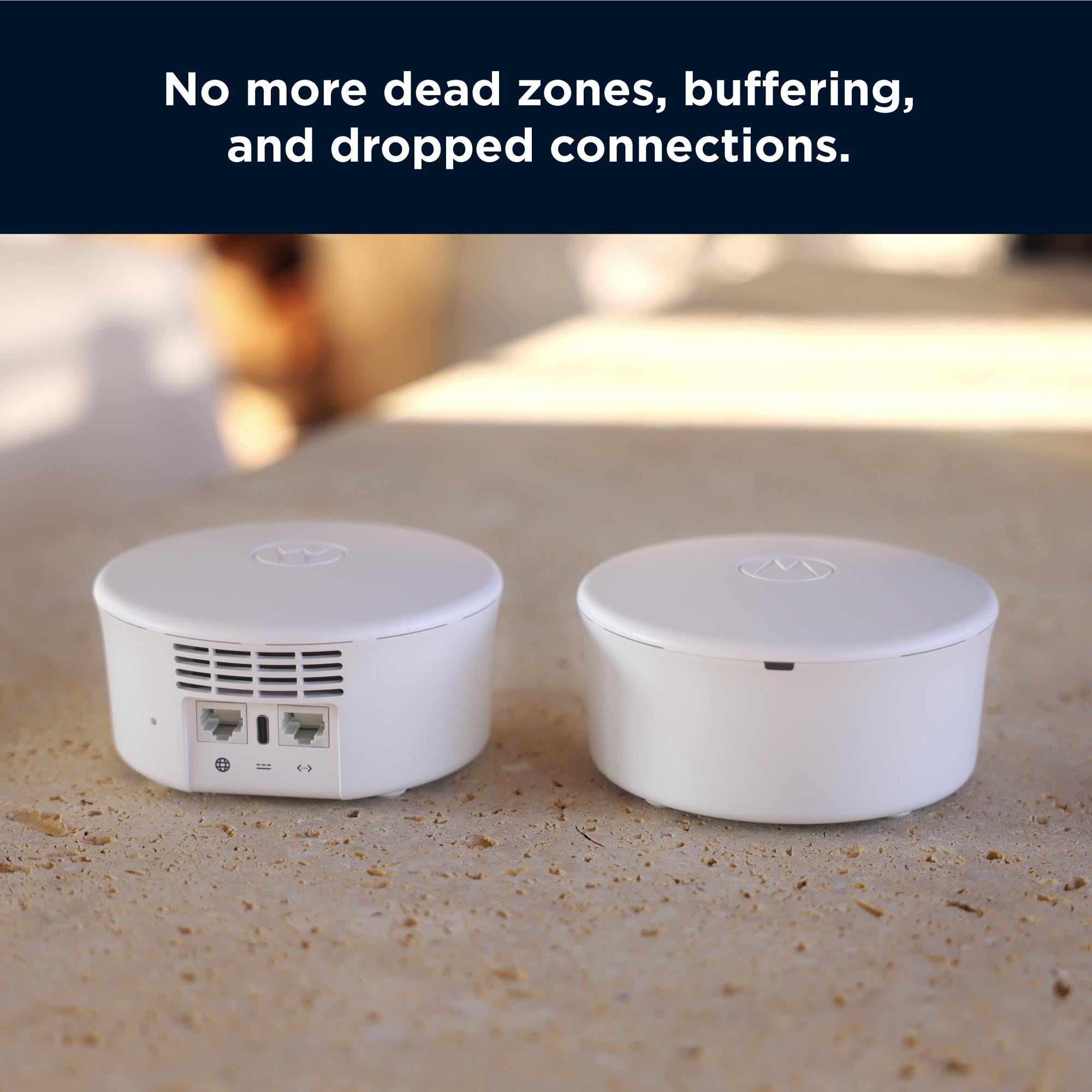 Motorola MH7602 AX1800 Wi-Fi 6 Mesh Router, 2 Count Pack