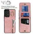 thumbnail image 3 of Nalacover for Samsung A53 5G, Wallet with RFID Credit Card Holder and Zipper Pocket,Drop Protection Flip Cover Ring Holder Kickstand with Double Magnetic Clasp for Samsung Galaxy A53 5G, Pink, 3 of 12