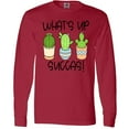 thumbnail image 3 of Inktastic What's Up Succas Funny Cacti Plants Long Sleeve T-Shirt, 3 of 5