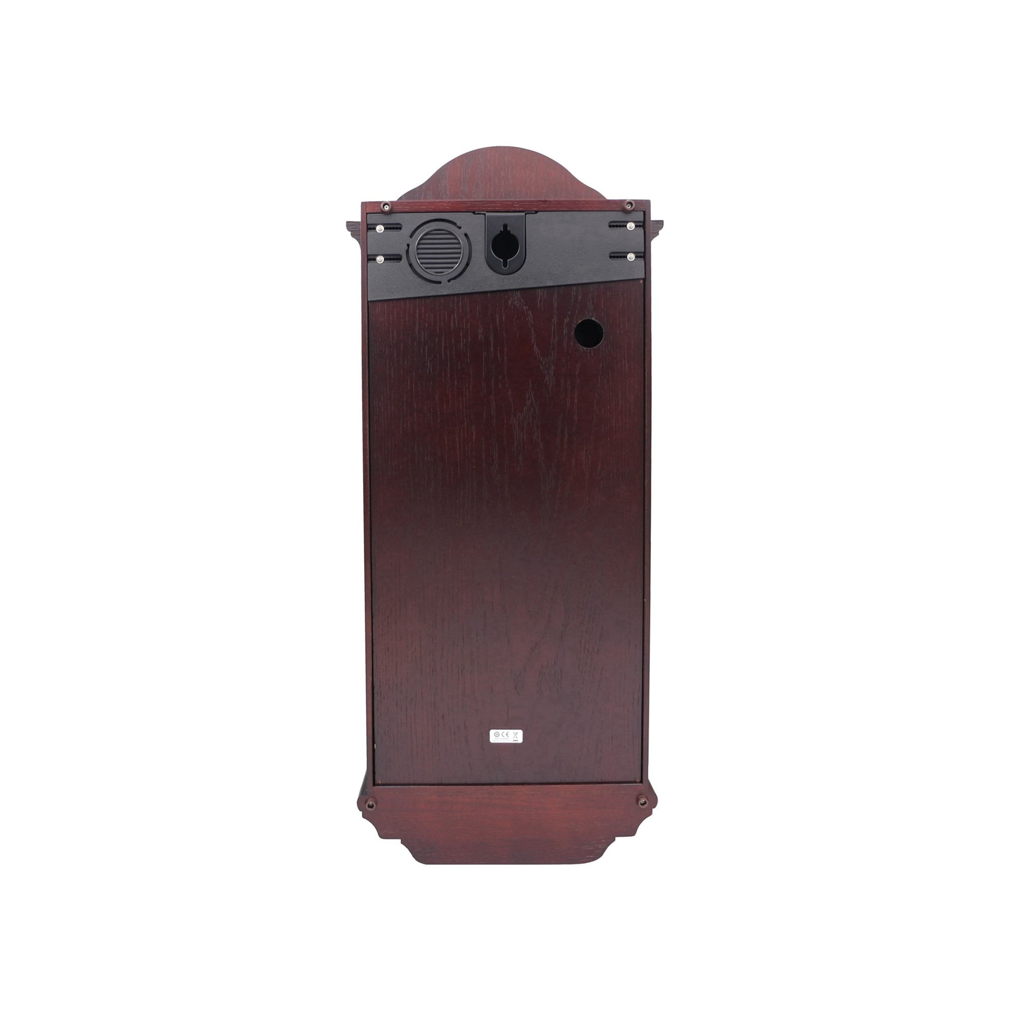 Seiko Stately Dark Brown Solid Oak Case Wall Clock with Pendulum and Chime 28" x 12.5" x 6", QXH004BLH