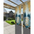 thumbnail image 3 of nqOlkjepod Outdoor Curtains for Patio Waterproof, Tree Oil Painting Outdoor Privacy Panels Grommet, Impressionist Style Falling Leaves Blackout Outside Curtains for Porch/Cabana 54"x108", 1 Panel, 3 of 8