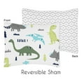 thumbnail image 3 of Sweet Jojo Designs Mod Dinosaur Blue and Green Toddler Bed Comforter 5 Piece Bedding Set, 3 of 4
