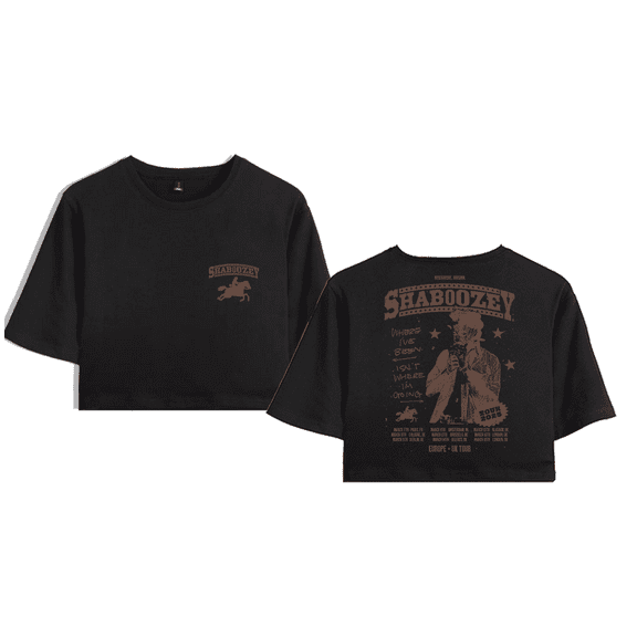 Shaboozey Merch Euro 2025 Tour Crop Top Midriff-Baring Tshirt Women Girl Short Sleeve