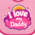 thumbnail image 4 of Inktastic I Love My Daddy Girls Girls Baby Bib, 4 of 4