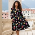 thumbnail image 4 of Uorisanigo Christmas Lights Casual Dress for Women Size S Long Sleeve Casual Midi Dress Ruffled Tiered Elegant Lightweight Fashion Clothing Christmas Dresses, 4 of 7
