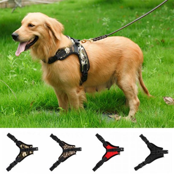 No Pull Dog Harness, No Choke Dog Harness, Adjustable Soft Padded Pet Vest with Easy Control Handle for Small to Large DogsRed,XL