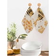 thumbnail image 2 of Spring Honey Bee Kitchen Dish Towels for Drying Dishes Set of 3, Watercolor Bee Farmhouse Waffle Weave Microfiber Hand Tea Bathroom Towels Quick Dry & Absorbent Towel 12x12, 2 of 7