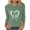 Green, variant on Wensltd 3/4 Sleeve Pullover Tops Women Casual Loose Printed Crewneck Soft Warm Comfortable Spring Fall Shirts for Women