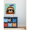 thumbnail image 4 of Marmont Hill - "Sloth Happy" by Janet Nelson Painting Print on Wrapped Canvas, 4 of 5