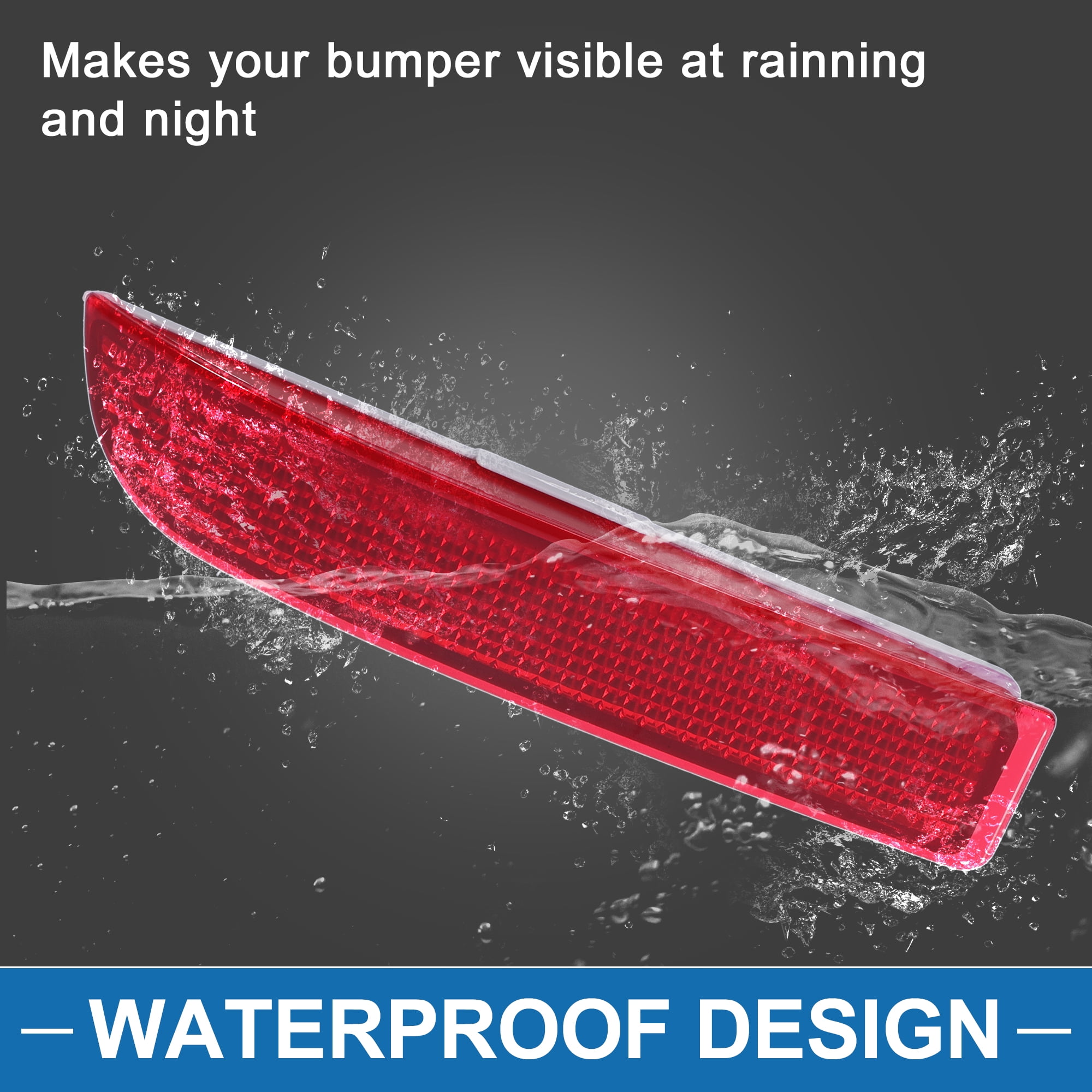 Unique Bargains Rear Left Bumper Reflector for Toyota RAV4 2006-2012 ABS Red