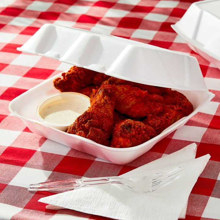 Great Value Foam 1 Compartment To-Go Container 12ct