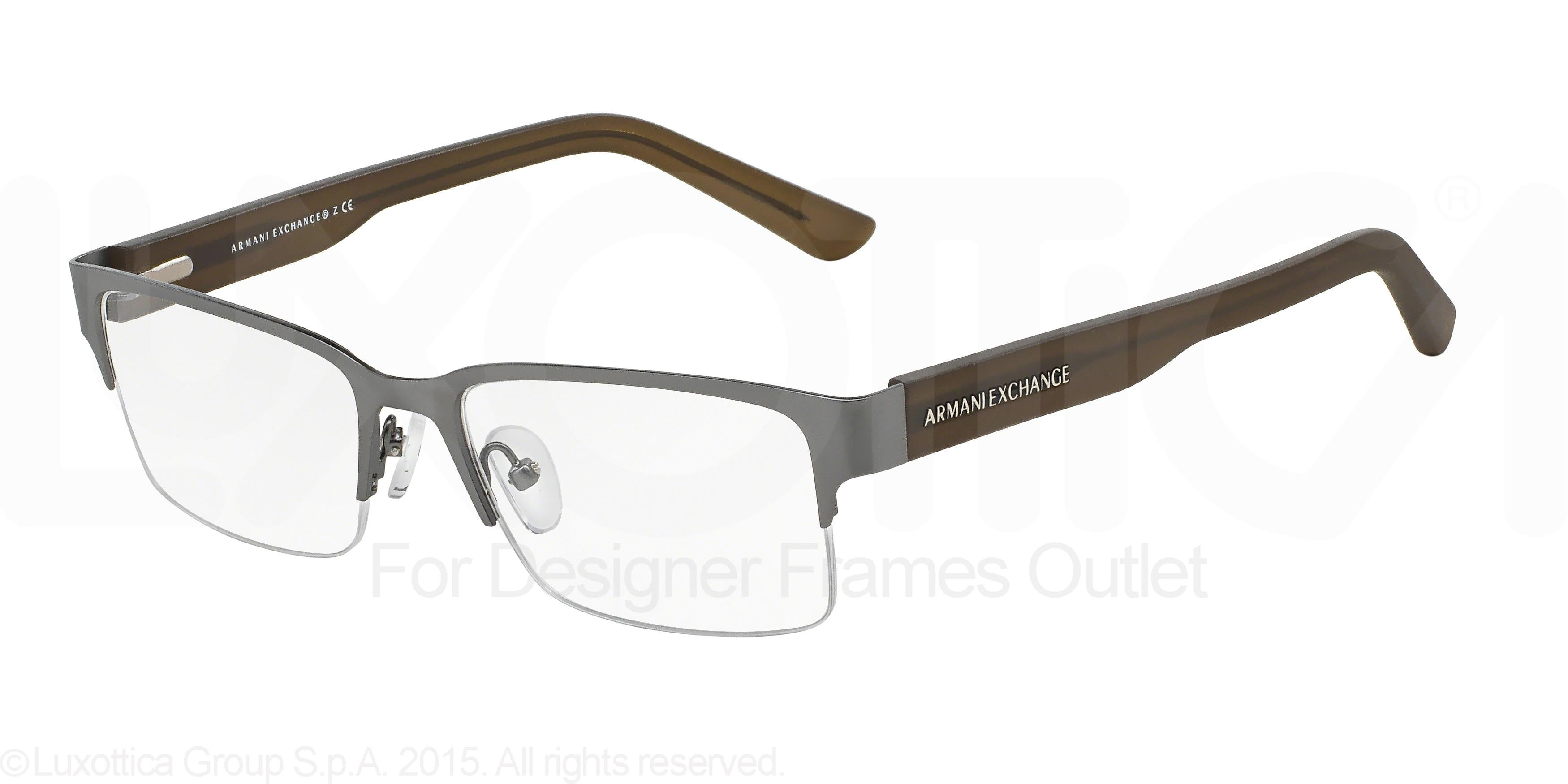 ARMANI EXCHANGE Eyeglasses AX 1014 6060 Satin Gunmetal Capers 53MM -  