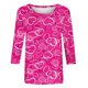 thumbnail image 4 of Fiudx Tops para Mujer Blusa Holgada con Estampado de Pascua y Cuello Redondo Retro de Manga Tres Cuartos a La Moda para Mujer, 4 of 4
