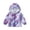 Purple 1, variant on Girls' Lightweight Windbreaker – Water Resistant Hooded Jacket with Cartoon Animal Print & Knit Lining, Casual Zip-Up Spring Fall Coat for School & Play