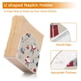 thumbnail image 4 of Standing Dining Table Napkin Holder, Napkin Holder for Table Kitchen Acrylic Paper Tissue Organization, Santa Claus Presents and Houses, 4 of 8