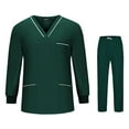 thumbnail image 1 of Nursing Scrubs V Neck Scrub Top and Pants for Veterinary SPA Operating Room S, 1 of 9