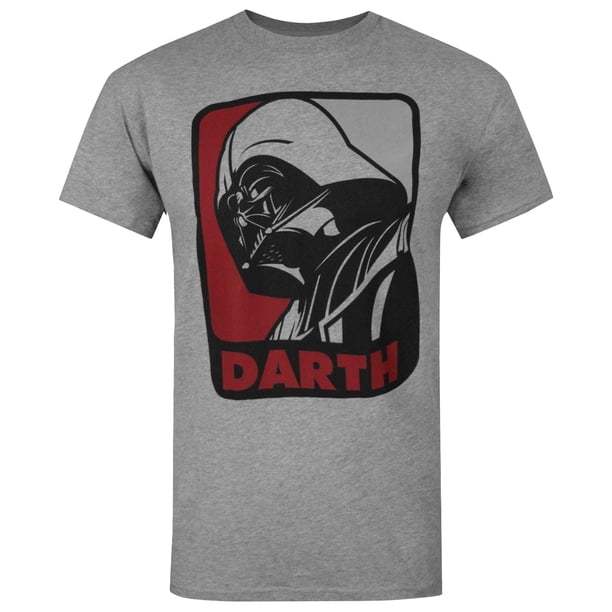 Star Wars - Camiseta oficial modelo Darth Vader para hombre (Gris)