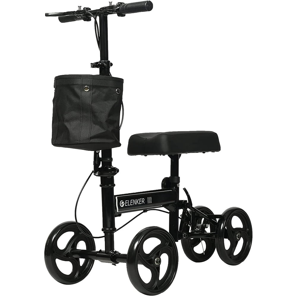 ELENKER Economy Knee Scooter, Steerable Knee Walker, Foldable Knee