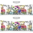 thumbnail image 3 of Chinoiserie Body Pillow Cover Flowers Long Pillow Case with Zipper Decorative Bedding Pillowcase Floral Throw Pillow Covers Farmhouse Soft Cushion Pillow Case for Bedroom,Couch,Home Gifts,20"x54", 3 of 5