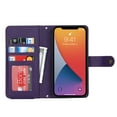thumbnail image 6 of ELEHOLD Luxury Wallet Case for iPhone 12 Pro /iPhone 12 (6.1") Card Slots Zipper Purse Stand Function with Crossbody Strap Wrist Strap PU Leather Shockproof Case for iPhone 12 Pro / 12,Purple, 6 of 7
