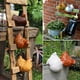 thumbnail image 4 of Estatua de para Exteriores E Interiores, Adornos de Animales de Resina Divertidos, Estatua de Pollo, Escultura de Animales de Jardín Coleccion naranja DYNWAVEMX Artesanías de resina de gallina de escalera, 4 of 8