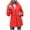 Red, variant on Black**Friday Chaoheng Plus Size Jackets for Women Women's Mid-Length Hooded Puffer Coat,Dual Zipper Quilted Winter Jacket