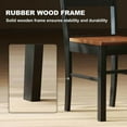 thumbnail image 6 of Yardi Yarda Farmhouse Dining Chairs Set of 2, Rubber Wood Kitchen Chairs with Open Back, Dining Chair for Indoor, Black, 6 of 7
