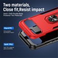 thumbnail image 5 of Case for Google Pixel 11,With 360° Rotation Metal Ring Holder【Magnetic Car Mount】Shockproof Rugged Full Body Protection Heavy Duty Dust/Drop Proof Cover Case​,Red&Black,For Google Pixel 11, 5 of 9