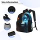 thumbnail image 3 of Easygdp Red And Blue Fire Cat Mochila Casual para Portátil, Mochila para Escuela, Viajes, Negocios, 3 of 6
