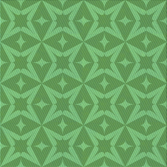 Ahgly Company Indoor Square Patterned Dark Lime Green Area Rugs, 5' Square