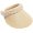 Beige, variant on Women's Sun Straw Hats Straw Visors Beach UV Protection Wide Brim Cap Elegant Pearl Topless Sun Hats Breathable Straw Visors