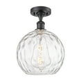 thumbnail image 2 of Innovations Lighting  Athens Water Glass - 1 Light 10" Semi-Flush Mount Clear Water Glass/Matte Black, 2 of 4