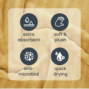 Mainstays Performance Bath Towel, Yellow, 54 in x 30 in