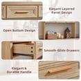 thumbnail image 3 of Joaxswe 47" Mid-Century Console Tables, Entryway Table with Storage for Living Room, Hallway, Natural Wood, 3 of 8