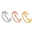 thumbnail image 4 of UPGRATOR Toe Knuckle Ring 3Pcs Copper Circular Exaggerated Style for Birthday, 4 of 8