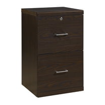 Alpine 2-Drawer Engineered Wood Vertical File with Lockdowel in Espresso