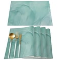 thumbnail image 2 of 2024 Placemat Marble Aqua Agate for Dining Table Tableware Mats 4/6pcs Kitchen Dish Mat Pad Counter Top Mat Home ration, 2 of 7