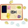 thumbnail image 2 of Professor Poplar's Puzzle Stampers Marine Life Wooden Jigsaw Board with Inkpad, 2 of 7