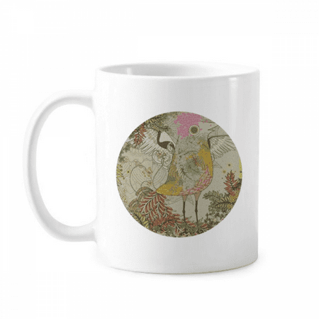 

Flower Bird Wing Ukiyo-e Japan Mug Pottery Cerac Coffee Porcelain Cup Tableware