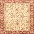 thumbnail image 1 of Ahgly Company Indoor Square Abstract Brown Gold Oriental Area Rugs, 3' Square, 1 of 6