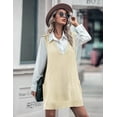 thumbnail image 5 of Zeagoo Oversized Sweater Vest for Women V Neck Sleeveless Sweaters Casual Soft Knit Vest Dress with Pockets, 5 of 6