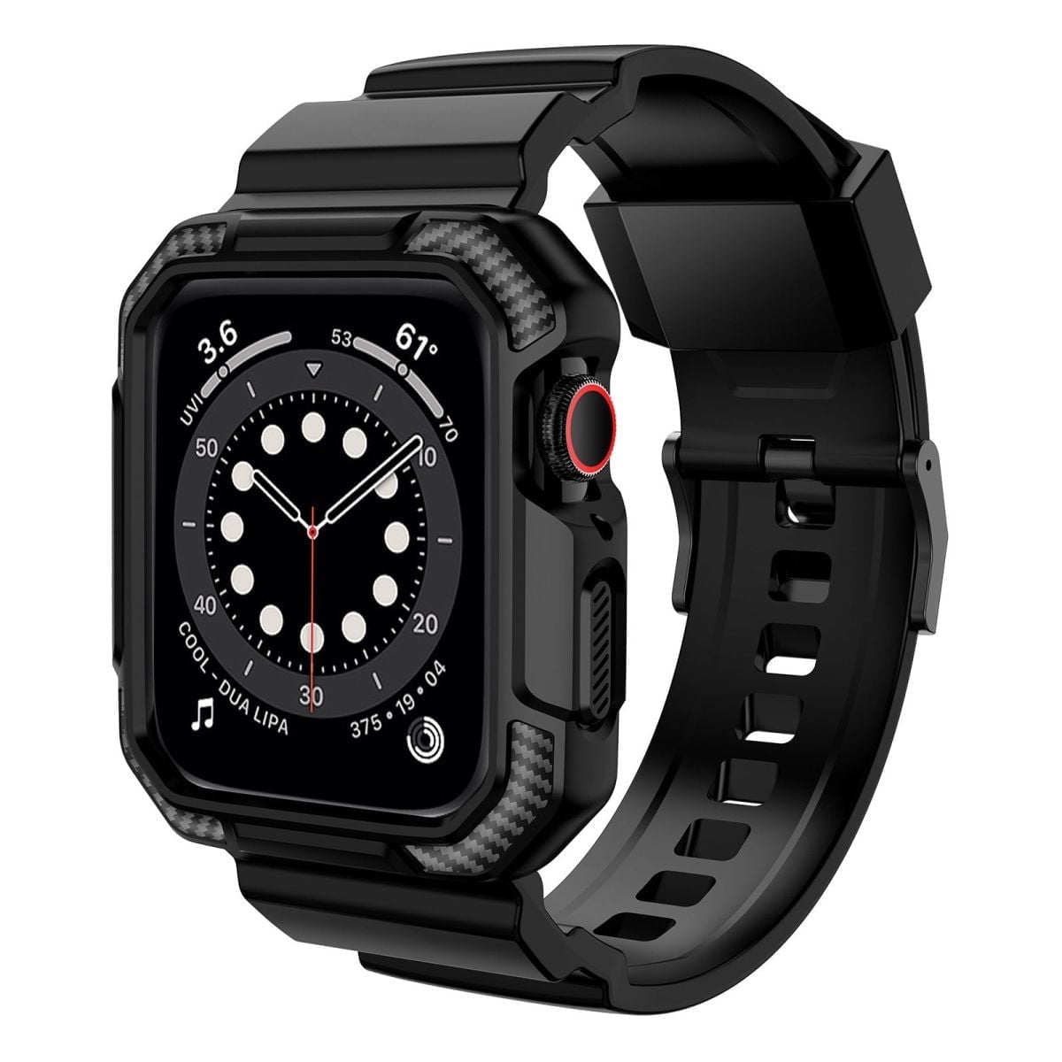 Sport Silicone Apple Watch Case Band For Apple watch Series 1 2 3 4 5 6 7 8 & SE Size 38mm 40mm 41mm 42mm 44mm 45mm
