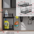 SUEH DESIGN Under Sink Organizer, 2 Tier Bathroom Cabinet Organizer ...