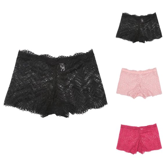 Lace Underwear for Women Mid Rise Lifting Breathable Boyshorts Panties
